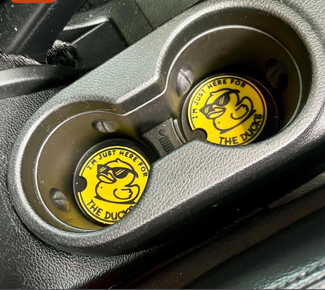 Funny Jeep Coasters for Cup Holders – “I’m Just Here for the Ducks”