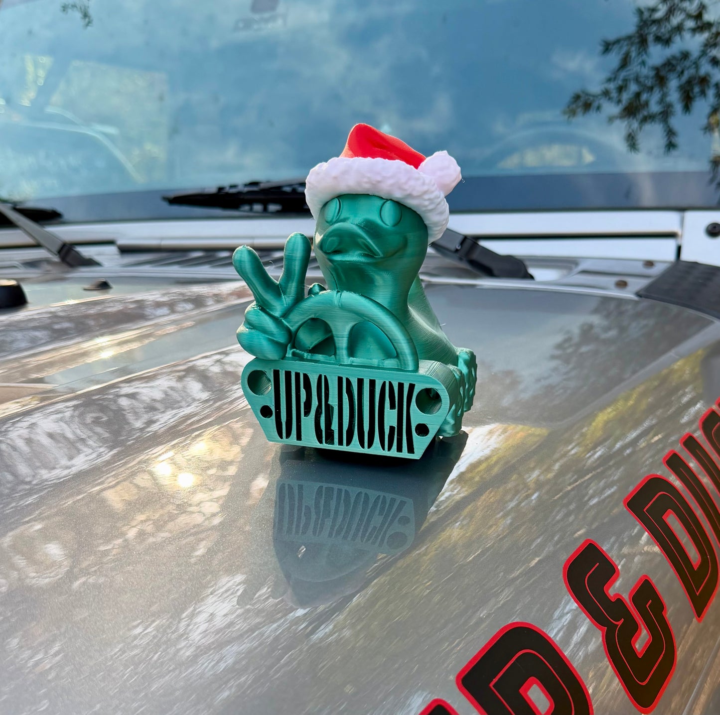 BIG SANTA Magnetic Christmas Jeep Duck