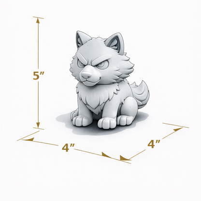 Tough Ride BIG Wolf - Magnetic Vehicle Collectible