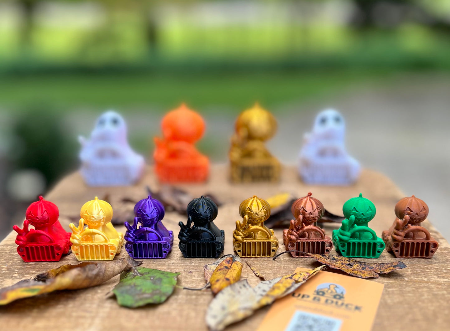 Trick-or-Treat Pack - 8 mini Pumpkin Ducking Ducks